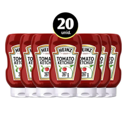 Kit 20 Unidades de Ketchups Heinz Tradicional 397g Cada