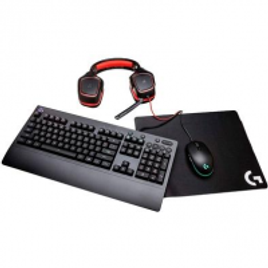 Imagem da oferta Kit Gamer Logitech G Gear UP - Mouse G203 RGB + Mousepad G240 + Teclado G213 RGB US + Headset G230 - 991-000287