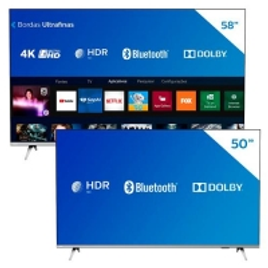 Imagem da oferta Smart TV LED 58" 4K Philips 58PUG6654/78 + Smart TV LED 50" 4K Philips 50PUG6654/78