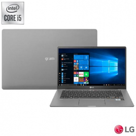 Imagem da oferta Notebook LG Gram, Intel Core i5 1035G7, 8G, 256GB SSD, Tela de 14" IPS, Titânio - 4Z90N-V.BJ51P2