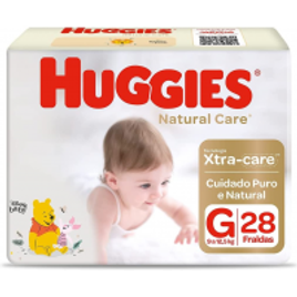 Fralda Natural Care Huggies G - 28 Unidades