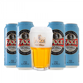 Kit 4 Cervejas Faxe Witbier 500ml cada + Copo Exclusivo