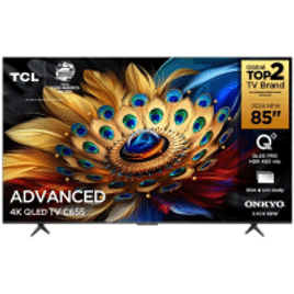 Imagem da oferta Smart TV TCL 85'' QLED UHD 4K Google TV Dolby Vision Atmos Chumbo 85C655