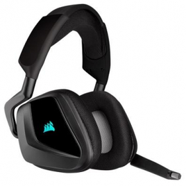 Imagem da oferta Headset Gamer Corsair Void Elite Wireless RGB, Surround 7.1 Drivers 50mm Carbono - CA-9011201-NA
