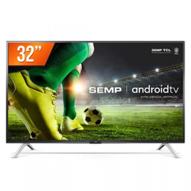 Imagem da oferta Smart TV Android 32'' LED HD Semp TCL 2 HDMI 1 USB Wi-Fi