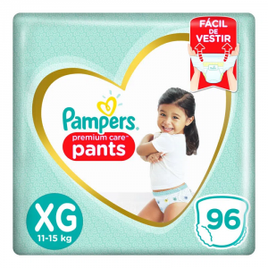 Imagem da oferta 3 Pacotes Fralda Descartável Infantil Pants Pampers Premium Care XG - 288 Unidades