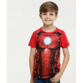 Imagem da oferta Camiseta Infantil Homem de Ferro Manga Curta Marvel