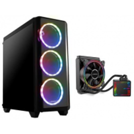 Combo Gamer Gabinete Gamer + Cooler Borys Water RGB 120mm Warrior