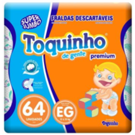 Imagem da oferta 4 Pacotes Fralda Toquinho de Gente Premium EG - 256 unidades