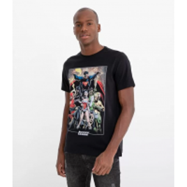 Imagem da oferta Camiseta Manga Curta com Estampa Liga da Justiça