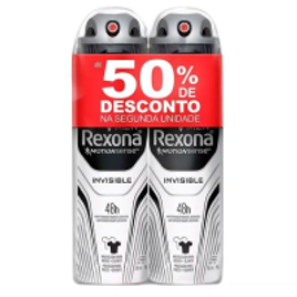 Imagem da oferta Desodorante Aerosol Rexona Invisible Men 90g - 2 unidades