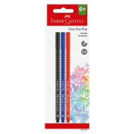 Caneta Ponta Fina Fine Pen Pop Faber-Castell SM/FPP03 - 3 Unidades