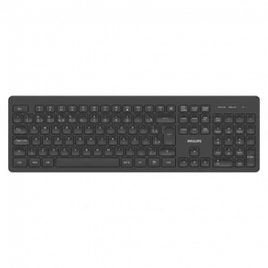 Imagem da oferta Teclado Sem Fio, Philips, Wireless, ABNT2, Perfil Baixo, Preto - SPK6308B/FG