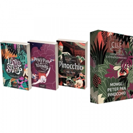 Box Aventuras Extraordinárias O Livro da Selva Peter Pan & Wendy e Pinocchio