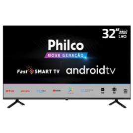 Imagem da oferta Smart TV LED 32" Philco PTV32E20AGBL HD Android 2 USB 2 HDMI Com Aplicativos e Audio Dolby