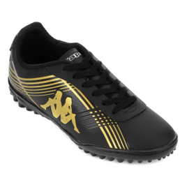 Chuteira Society Kappa Movement - Preto+Dourado