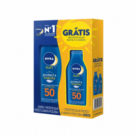 Kit Protetor Solar Nivea Protect & Hidrata Fps50 200ml Grátis Nivea Protect & Hidrata Fps50 100ml - PanVel Farm