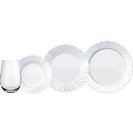 Imagem da oferta Aparelho de Jantar Pétala 18 Peças + Conjunto de Copos de Vidro 6 Peças - La Cuisine