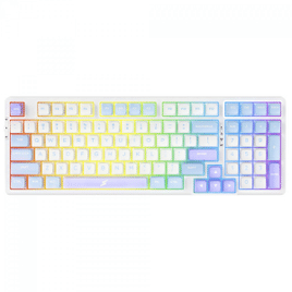 Imagem da oferta Teclado Gamer Mecânico SuperFrame Fusion Pro RGB Wireless/Bluetooth Switch Kailh Box Ice Cream Branco/Azul e Rosa