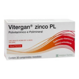 Imagem da oferta Vitergan Zinco Plus Marjan 30 Comprimidos Revestidos