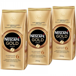 Imagem da oferta Kit Café Solúvel Nescafé Gold Suave 250g - 3 Unidades