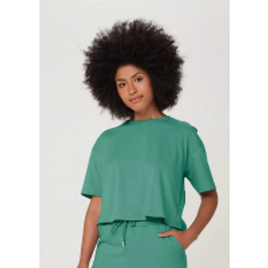 Blusa Feminina Modelagem Box em Algodão Verde