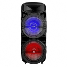 Caixa de Som Ativa Pro Bass Wave 208 200W RMS TWS Bluetooth/USB/SD LED Preto - PBWAVE208