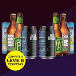 Imagem da oferta Kit Lúpulo em Dobro - Compre 4 Cervejas e Leve 8