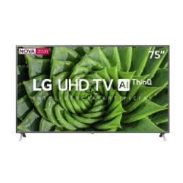 Imagem da oferta Smart TV LED 75" LG UN8000 UHD 4K Wi-Fi Bluetooth HDR 10 Pro e HLG Pro Thinq AI Google Assistente Alexa - Carr