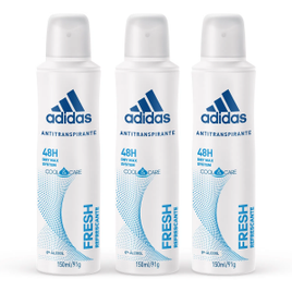 Imagem da oferta Kit Desodorante Aerossol Adidas Feminino Cool & Care Fresh com 3 Unidades