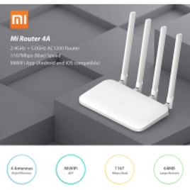 Imagem da oferta Roteador repetidor WiFi Xiaomi Mi Router 4A Wireless WiFi 2.4GHz 5.0GHz Dual Band 1167Mbps
