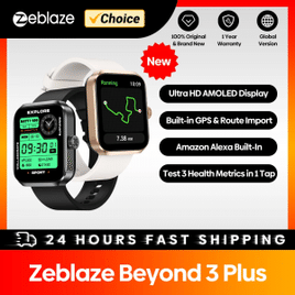 Imagem da oferta Zeblaze-Beyond 3 Plus Smartwatch GPS, Display AMOLED de 1,78 ", Amazon Alexa integrado, fazer/receber chamadas telefônicas, 3ATM, novo