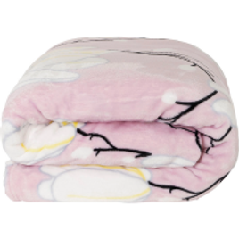 Imagem da oferta Cobertor Solteiro Flannel Fleur Rosa - Casa & Conforto