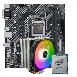 Imagem da oferta Kit Upgrade Processador Intel Core I5 11400 + Placa-Mãe Asus Prime H510m-E + Cooler Processador Gamdias Boreas E1-410