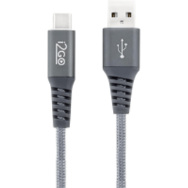 Imagem da oferta Cabo USB-C I2GO 2m 24A Nylon Trançado Chumbo - I2GO PRO