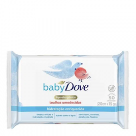 Imagem da oferta Toalhas Umedecidas Dove Baby Hidratação Enriquecida 50 Unidades