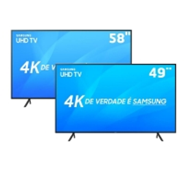 Imagem da oferta Smart TV LED 58" UHD 4K Samsung 58NU7100 + Smart TV LED 49" UHD 4K Samsung 49NU7100