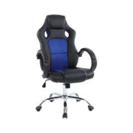 Imagem da oferta Cadeira para Escritório Travel Max Preta e Azul Gamer UT5041PT