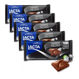 Imagem da oferta 5 unidades - Barra de Chocolate ao Leite Diamante Negro 80g