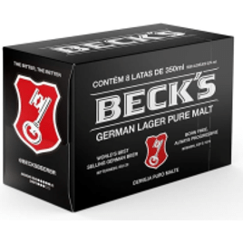 Imagem da oferta Pack Cerveja Becks Lata Sleek 350ml - com 08 unidades