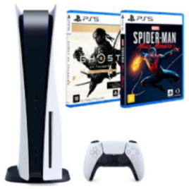 Imagem da oferta Console Sony PlayStation 5 + Jogo Ghost Of Tsushima Versão do Diretor PS5 + Jogo Marvel´s Spider-Man: Miles Morales PS5
