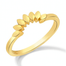 Imagem da oferta Anel Life Marquise em Prata 925 com Banho de Ouro Amarelo 18k