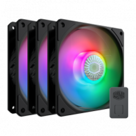 Imagem da oferta Kit Cooler Fan com 3 Unidades Cooler Master SickleFlow MasterFan MF120 Halo RGB 120mm - MFX-B2DN-183PA-R1