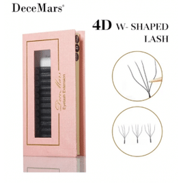 Imagem da oferta Extensão de Cílios DeceMars-4D-W Shaped Eyelash Extensão 12 Linha p