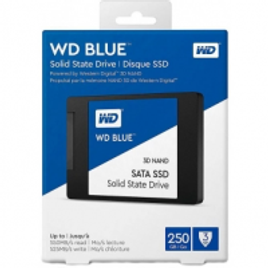 Imagem da oferta SSD WD Blue 250GB Sata III Leitura 550MBs e Gravação 525MBs WDS250G2B0A