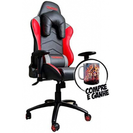 Imagem da oferta Cadeira Gamer Escritório Thargon Ergonômica Reclinável em Couro Sintético - Vermelho/Preto