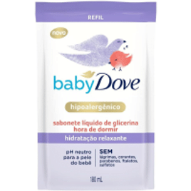 Imagem da oferta 3 Unidades Sabonete Líquido de Glicerina Hidratação Relaxante Dove Baby Hora de Dormir Sachê 180ml