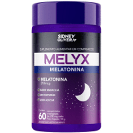 Imagem da oferta Melatonina 210mcg Melyx 60 comprimidos Mastigáveis sabor Maracujá Sidney Oliveira