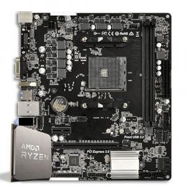 Imagem da oferta Kit upgrade Processador AMD Ryzen 5 3350G + Placa Mãe A320M DDR4