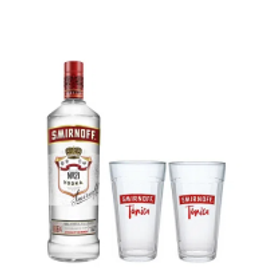 Imagem da oferta Combo Vodka Smirnoff 998ml + 2 Copos de Vidro Smirnoff Tônica